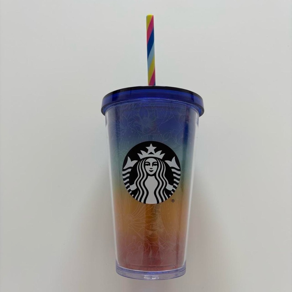 Multiple colored grande floral ombré Starbucks cup